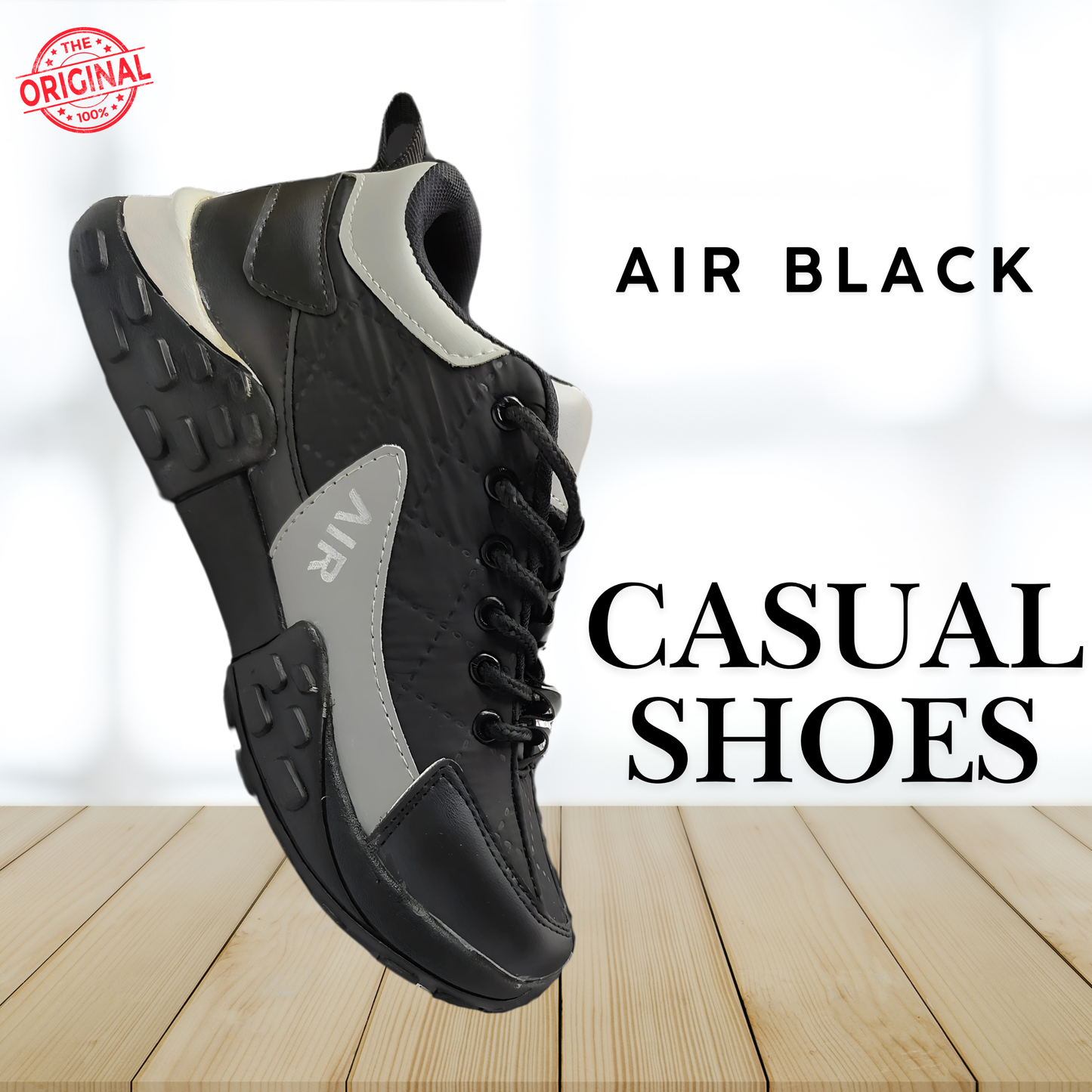 Men's Stylish AIR Casual Shoes-Black