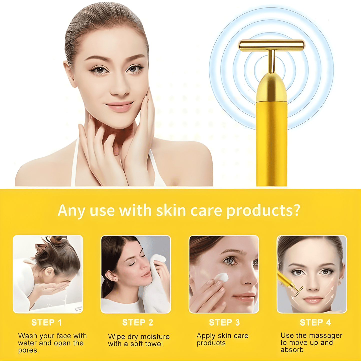 MyChoice FaceLift Pulse Bar – Electric Facial Sculpting Massager