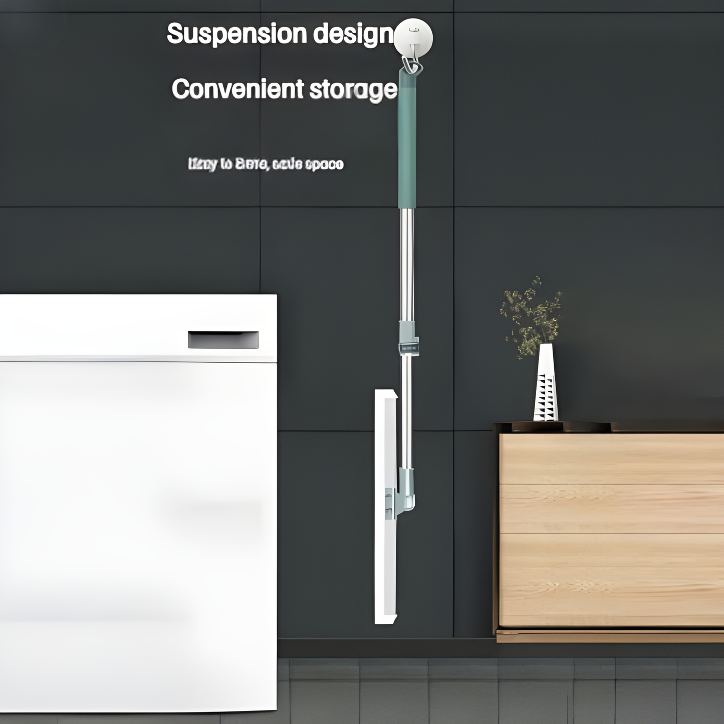 Magic Wiper Elite Series – Telescopic 40″ Handle, Floor & Glass Cleaning in One Wipe by Mychoice