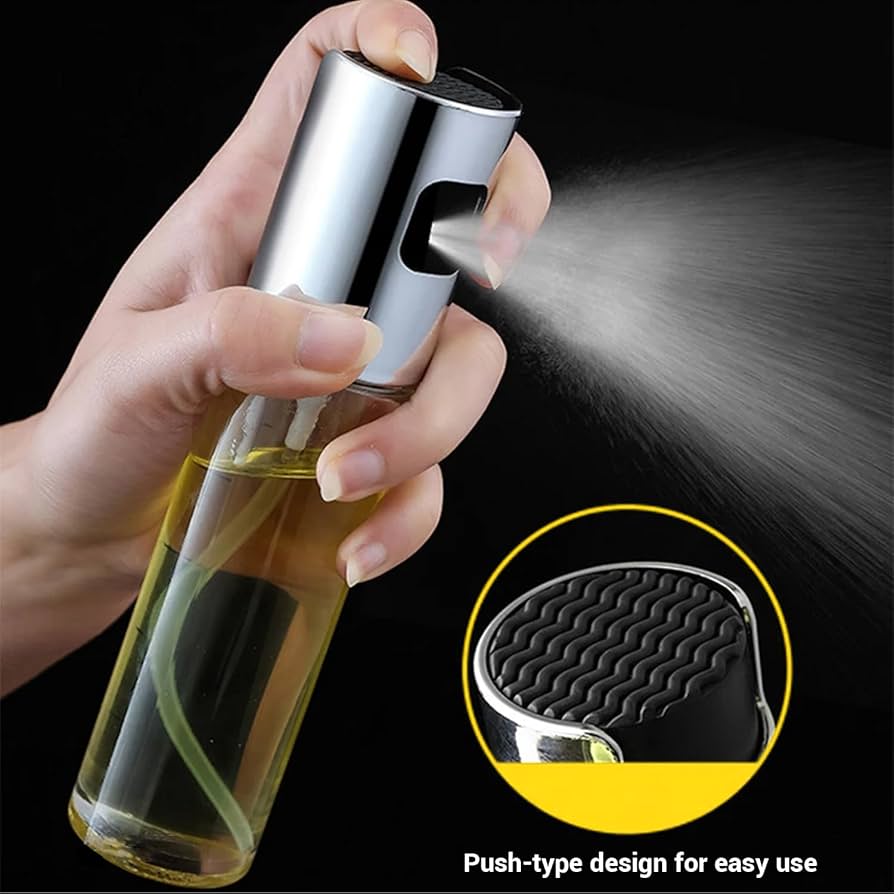 Combo of Oil Dispenser Bottle 1000ml + Oil Sprayer Glass Bottle 100ml