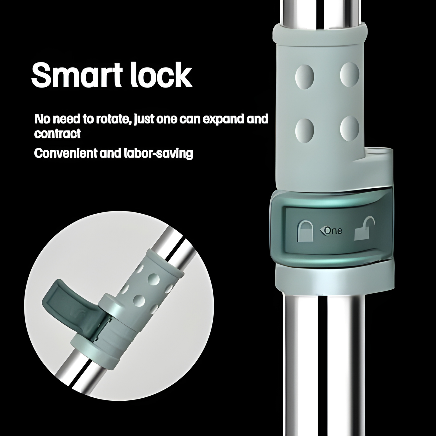 Magic Wiper Elite Series – Telescopic 40″ Handle, Floor & Glass Cleaning in One Wipe by Mychoice