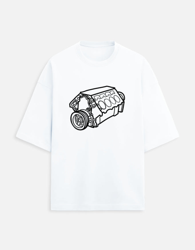 Unisex Engine Printed T-Shirts