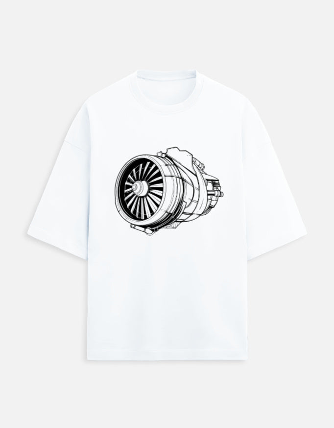 Unisex Turbine Printed T-Shirts