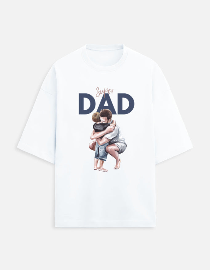 Unisex Super Dad Printed T-Shirt