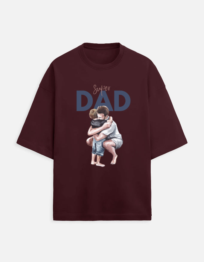 Unisex Super Dad Printed T-Shirt