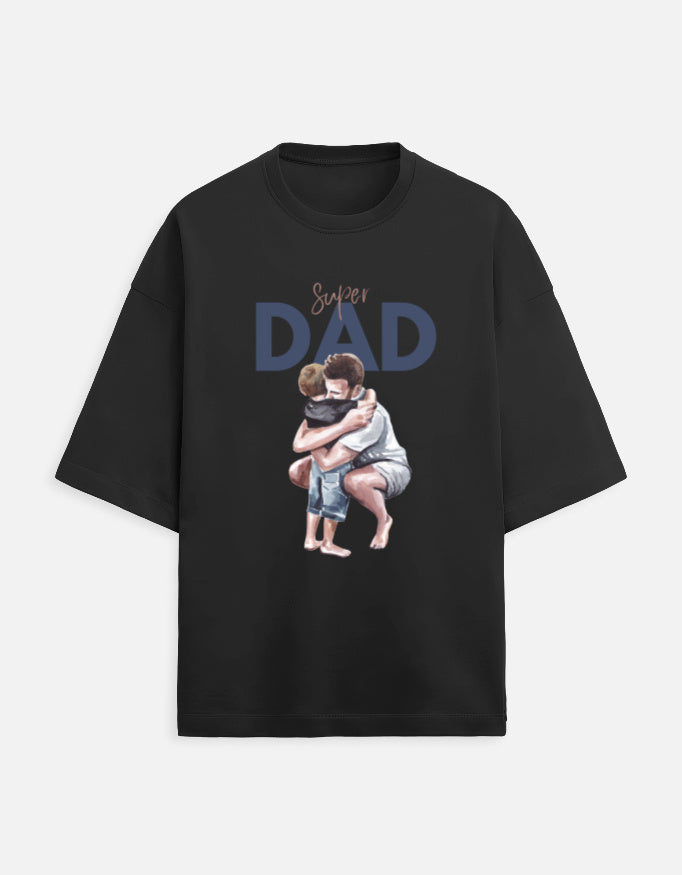 Unisex Super Dad Printed T-Shirt