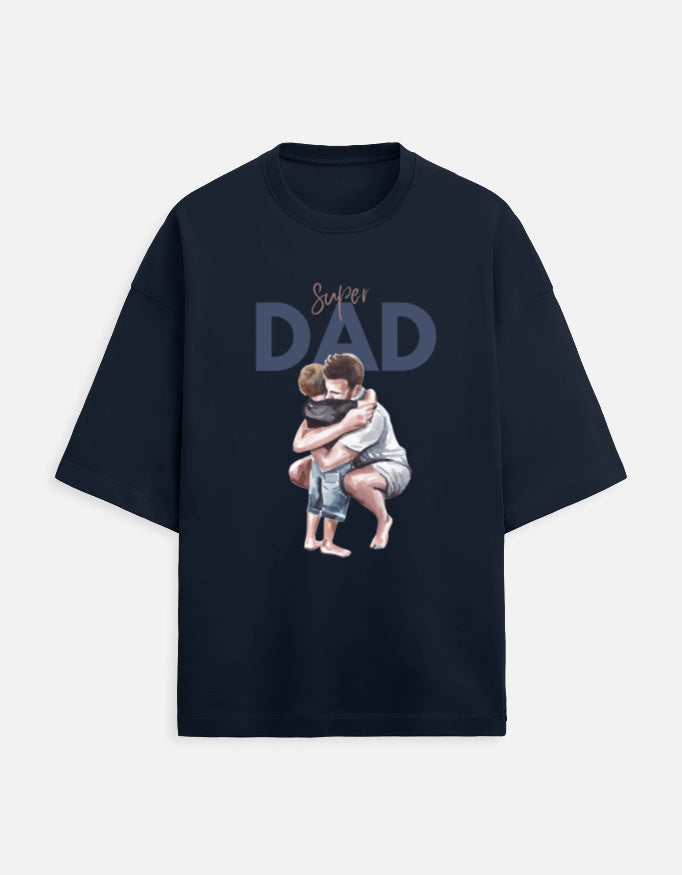 Unisex Super Dad Printed T-Shirt