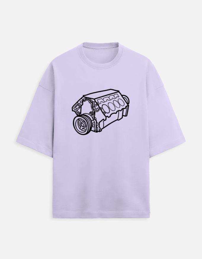 Unisex Engine Printed T-Shirts