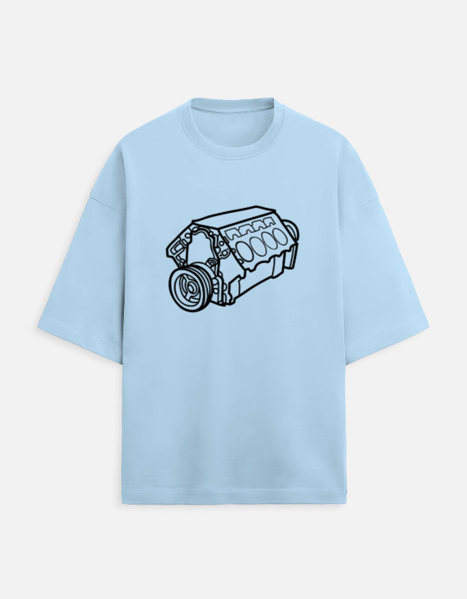 Unisex Engine Printed T-Shirts