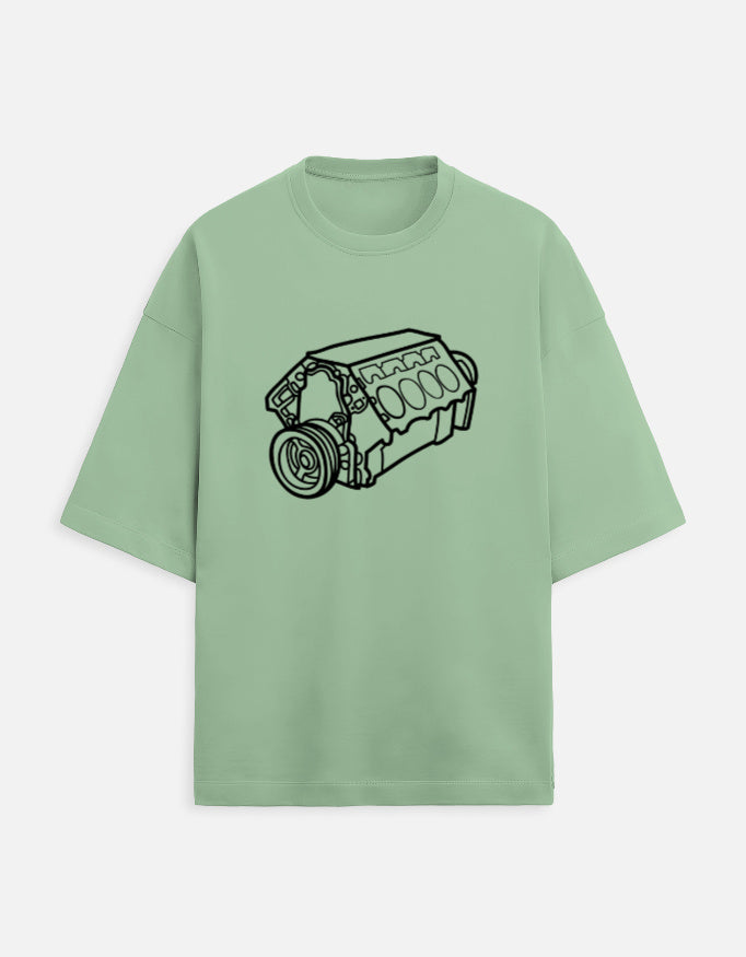 Unisex Engine Printed T-Shirts