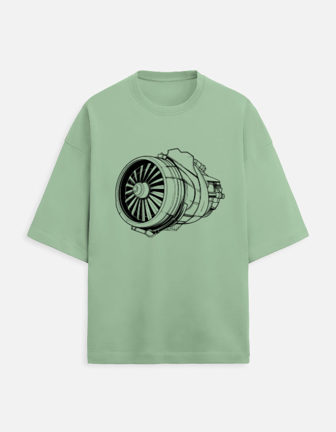 Unisex Turbine Printed T-Shirts