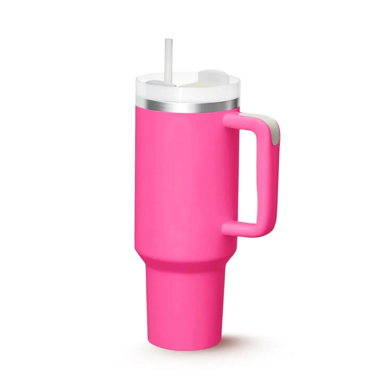 Stainless Steel Tumbler - 1200ml with Straw & Transparent Cap