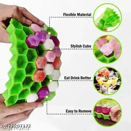 Food-Grade Silicone Ice Cube Tray- Pack of 5 Anvi Enterprises